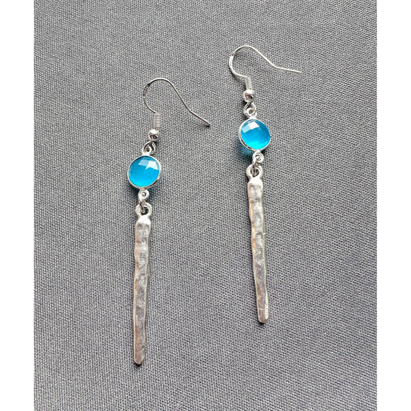 Sky Blue Chalcedony Glimmer Earrings | Gillian Inspired Designs