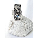 Crescent Moonstone Ring - 1