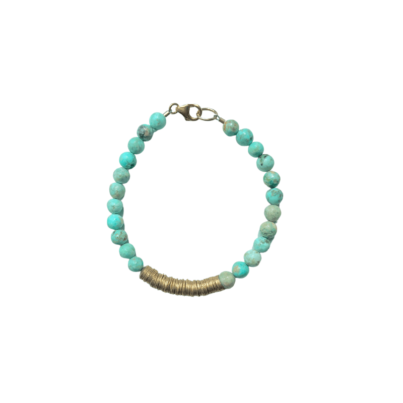 Turquoise Tribe Bracelet (gold and silver) | Gillian Inspired Designs
