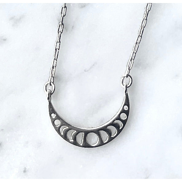 Mini Moon Phases Arc Necklace | Gillian Inspired Designs