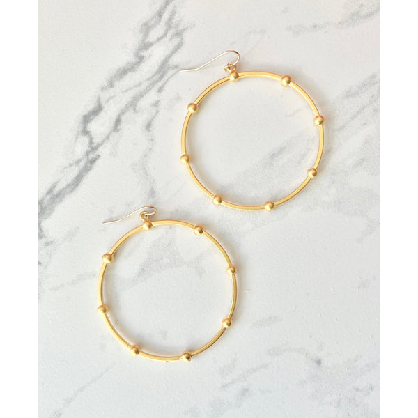 Unity Hoop Circle Earrings (Gold or Silver)