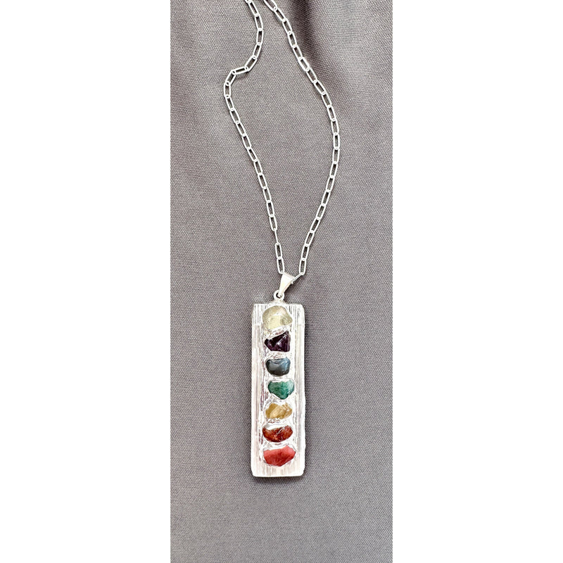 Selenite Spirit Chakra Silver Necklace | Gillian Inspired Designs