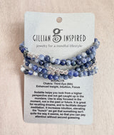 Blue Sky Sodalite Wrapped Bracelet/Necklace Combo | Gillian Inspired Designs