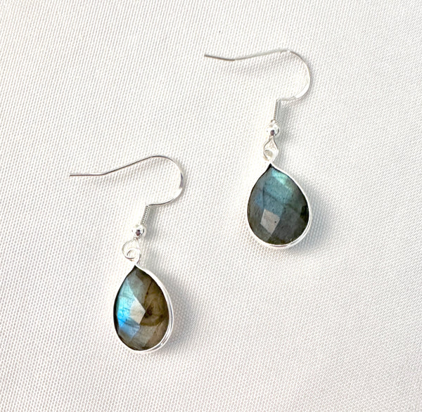 Tear Drop Labradorite Earrings