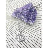 Silver Lotus Pendant Necklace | Gillian Inspired Designs