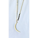 Crescent Moon Bohemian Necklace (Gold) | Gillian Inspired Designs