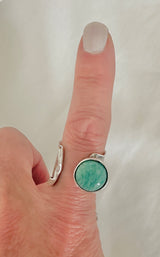 Clear Water Amazonite Ring