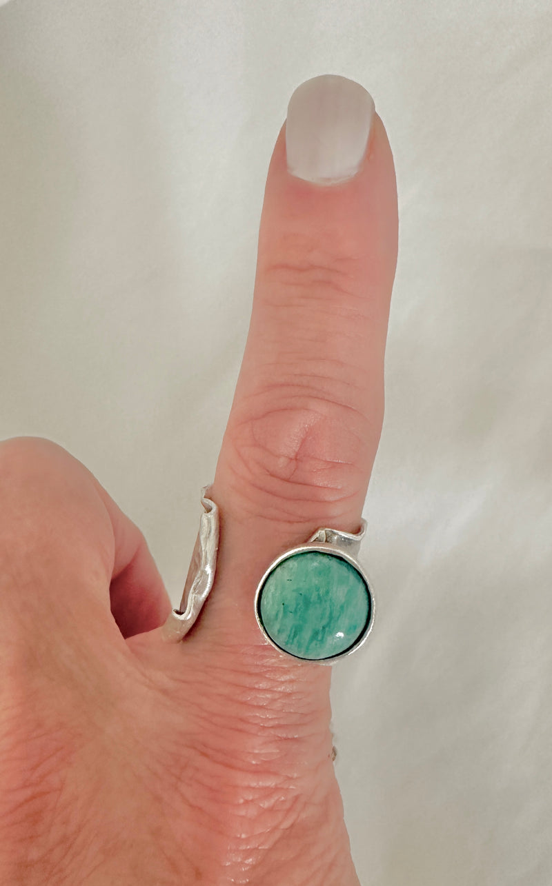 Clear Water Amazonite Ring