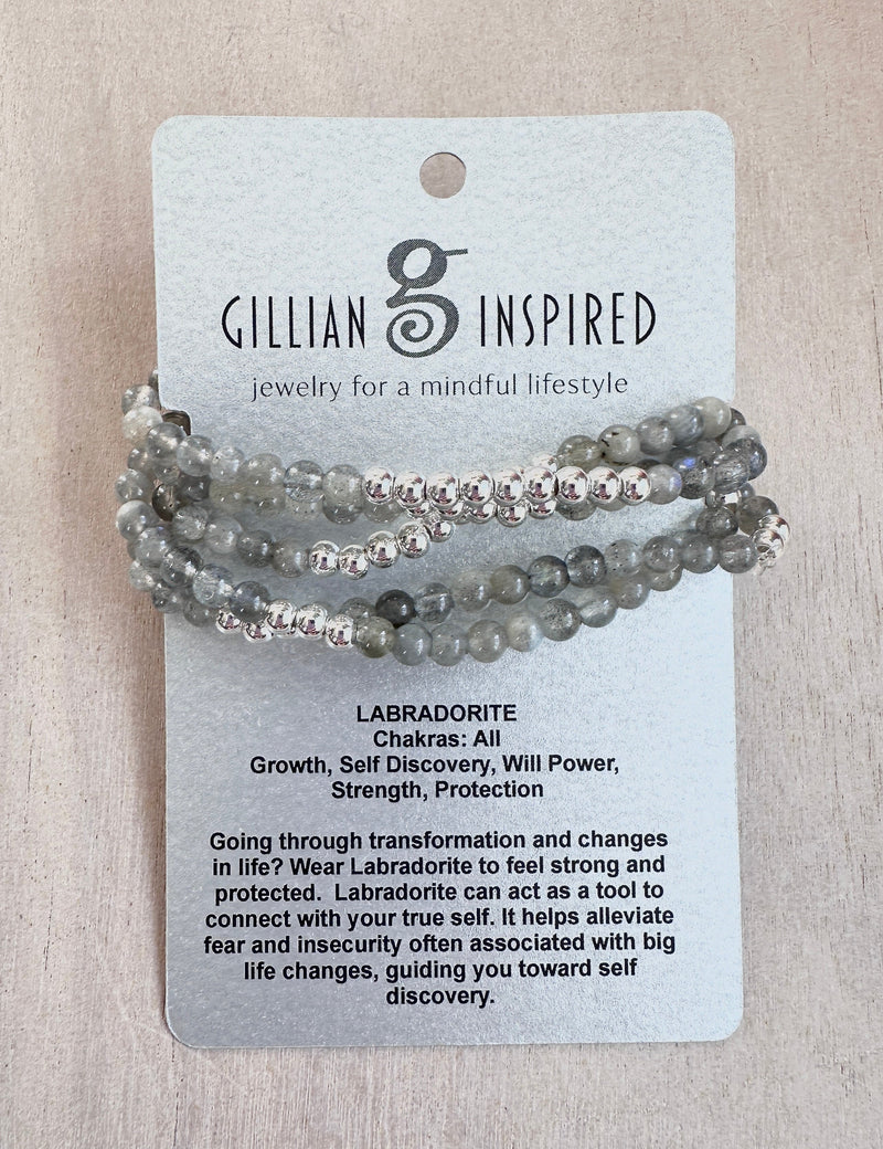 Blue Sky Sodalite Wrapped Bracelet/Necklace Combo (Copy) | Gillian Inspired Designs