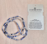 Blue Sky Sodalite Wrapped Bracelet/Necklace Combo | Gillian Inspired Designs