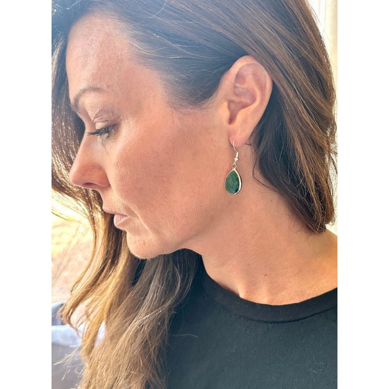 Teal Teardrop Earrings | Gillian Inspired Designs