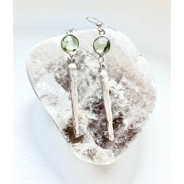 Green Amethyst Glimmer Earrings | Gillian Inspired Designs