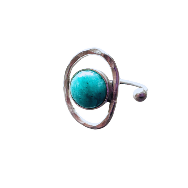 Clear Water Amazonite Ring
