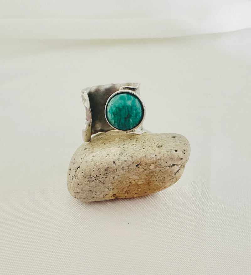 Clear Water Amazonite Ring