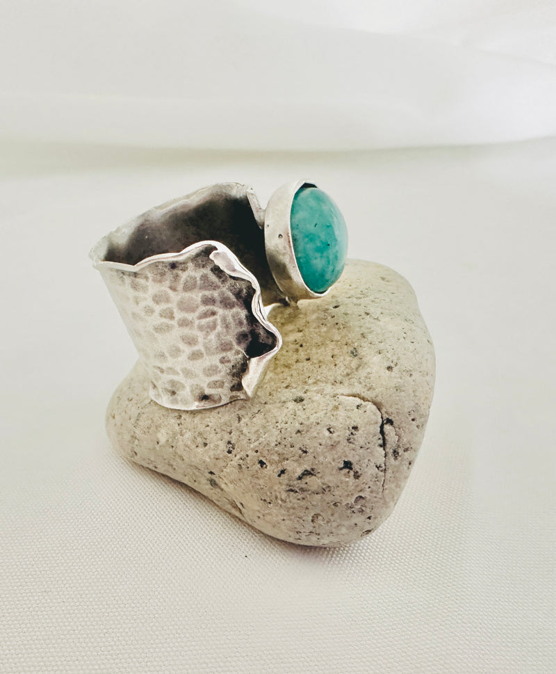 Clear Water Amazonite Ring