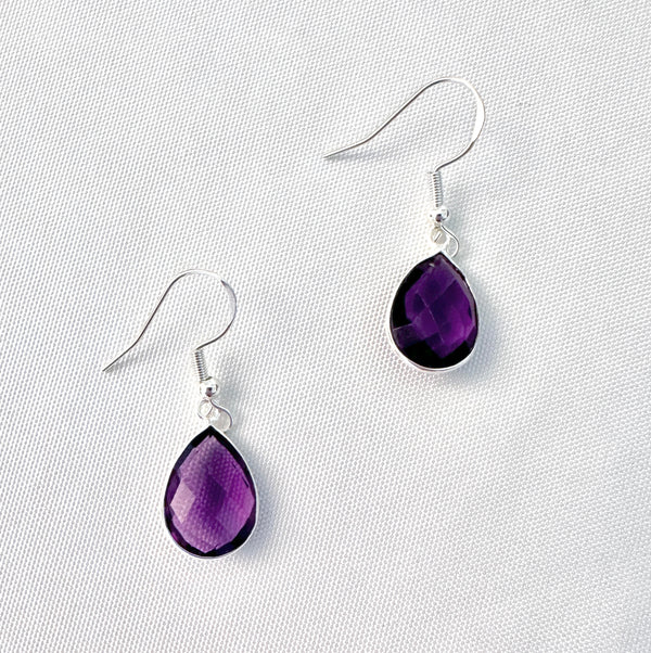 Tear Drop Spirit Amethyst Earrings