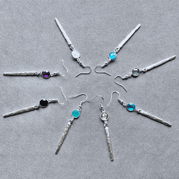 Aqua Chalcedony Glimmer Earrings | Gillian Inspired Designs
