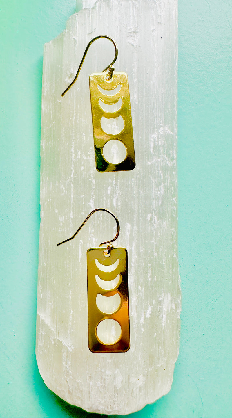 Moon Phases Earrings (Gold and Silver)