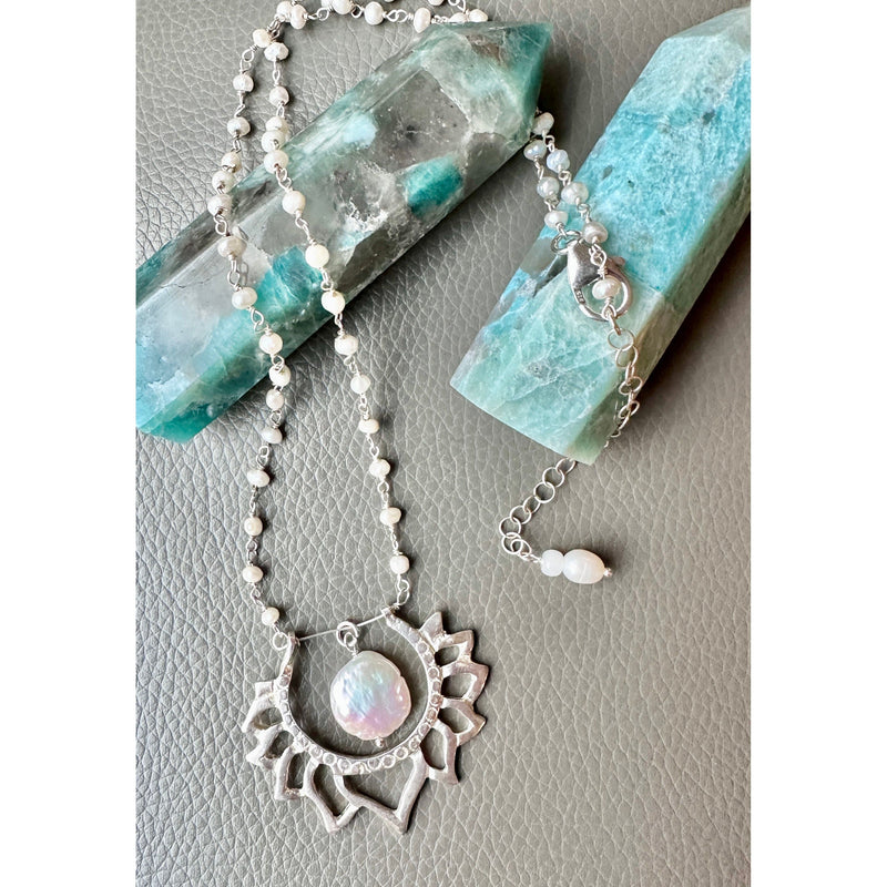 Lotus Pearl Necklace | Gillian Inspired Designs