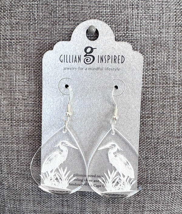 Blue Heron Earrings | Gillian Inspired Designs