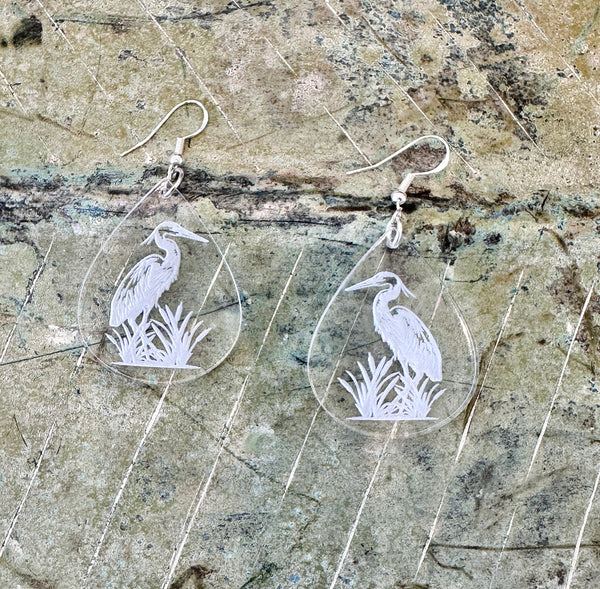 Blue Heron Earrings | Gillian Inspired Designs