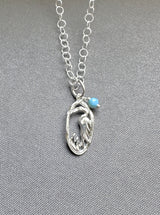 Blue Heron Pendant Necklace