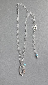 Blue Heron Pendant Necklace