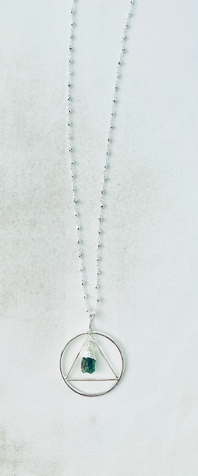 Emerald Geometric Pendant Necklace