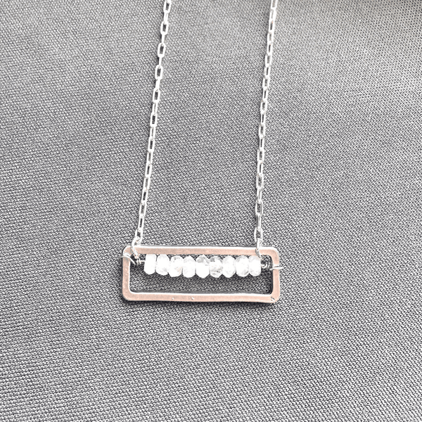 Moonstone Bar Necklace | Gillian Inspired Designs