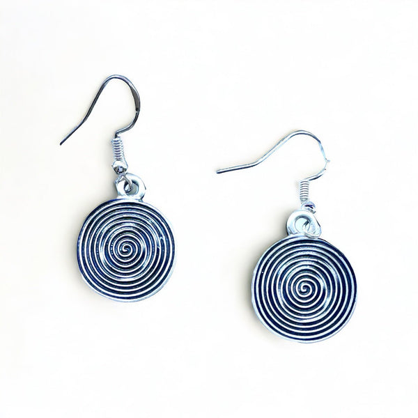 Silver Spiral Energy Earrings | Gillian Inspired Designs