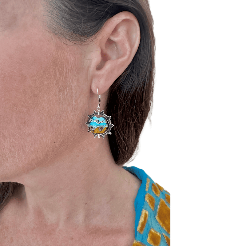Sea and Sky Frame Earrings | Gillian Inspired Designs