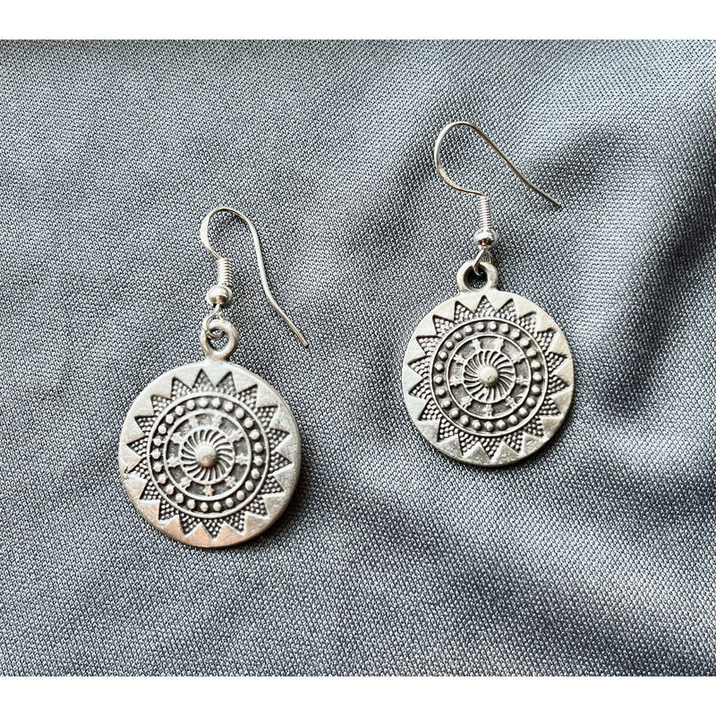 Silver Mandala Earrings | Gillian Inspired Designs