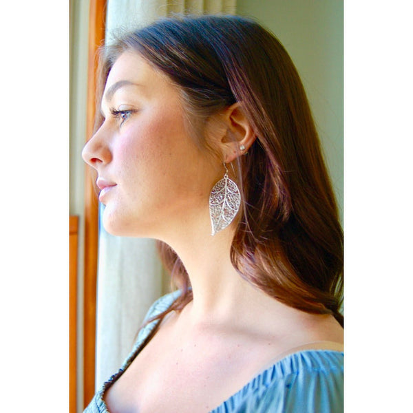 Large Leaf Earrings | Gillian Inspired Designs