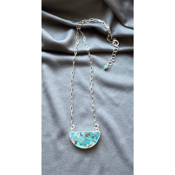 Ocean Turquoise Necklace (Silver) | Gillian Inspired Designs