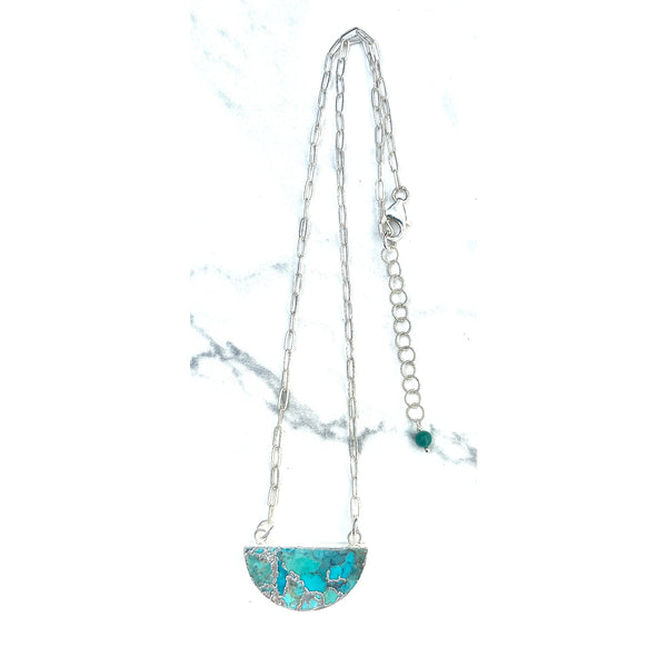 Ocean Turquoise Necklace (Silver)