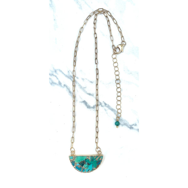 Ocean Turquoise Necklace (Gold) | Gillian Inspired Designs