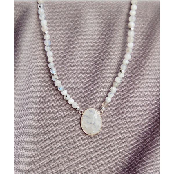 Moonstone Beaded Necklace | Gillian Inspired Designs
