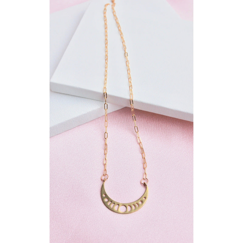 Moon Phase Arc Necklace