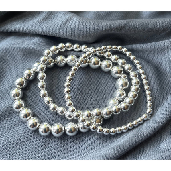 Beaded Silver Layer Bracelet | Gillian Inspired Designs