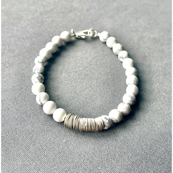 White Cloud Howlite Bracelet | Gillian Inspired Designs