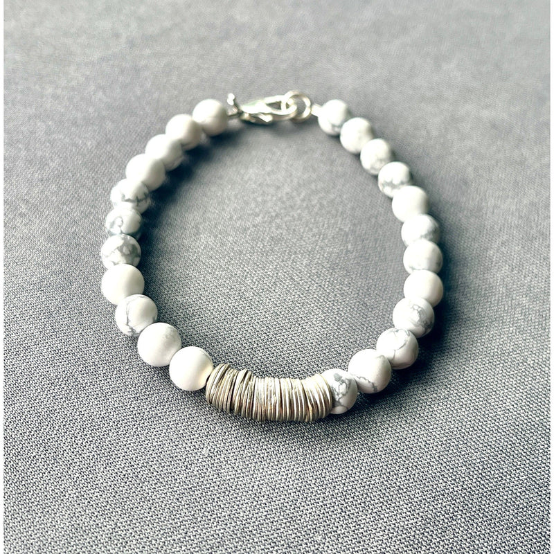 White Cloud Howlite Bracelet | Gillian Inspired Designs