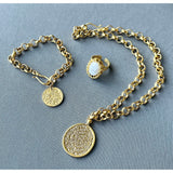 Gold Mandala Charm Bracelet