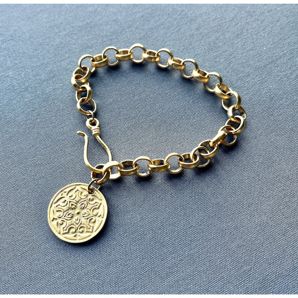 Gold Mandala Charm Bracelet | Gillian Inspired Designs