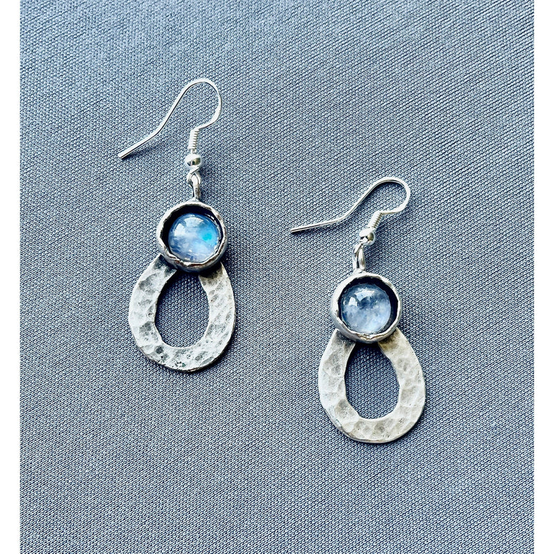 Moonstone Teardrop Earrings | Gillian Inspired Designs