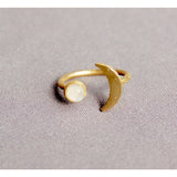 Crescent Moon Ring (Silver and Gold) | Gillian Inspired Designs
