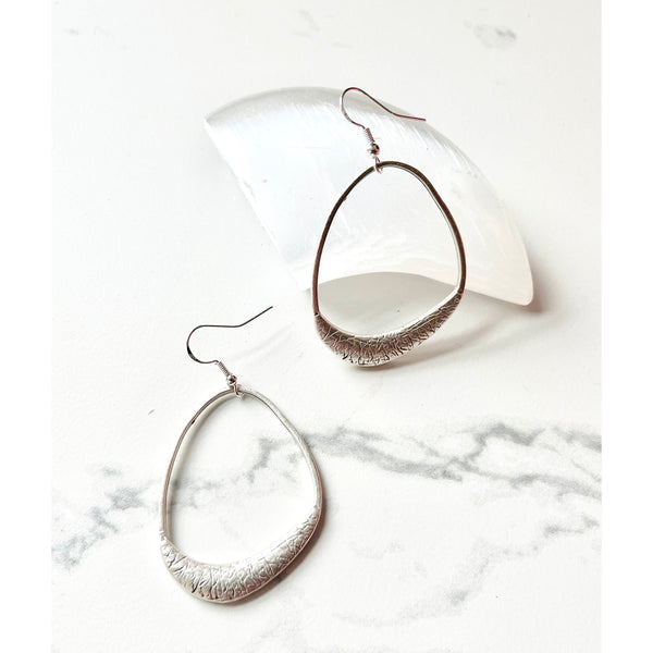 Textured Gondola Hoop Earrings | Gillian Inspired Designs