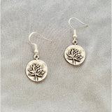 Blooming Lotus Flower Earrings (Gold or Silver)